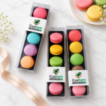 Custom Macaron Boxes with PVC Window Whole sale