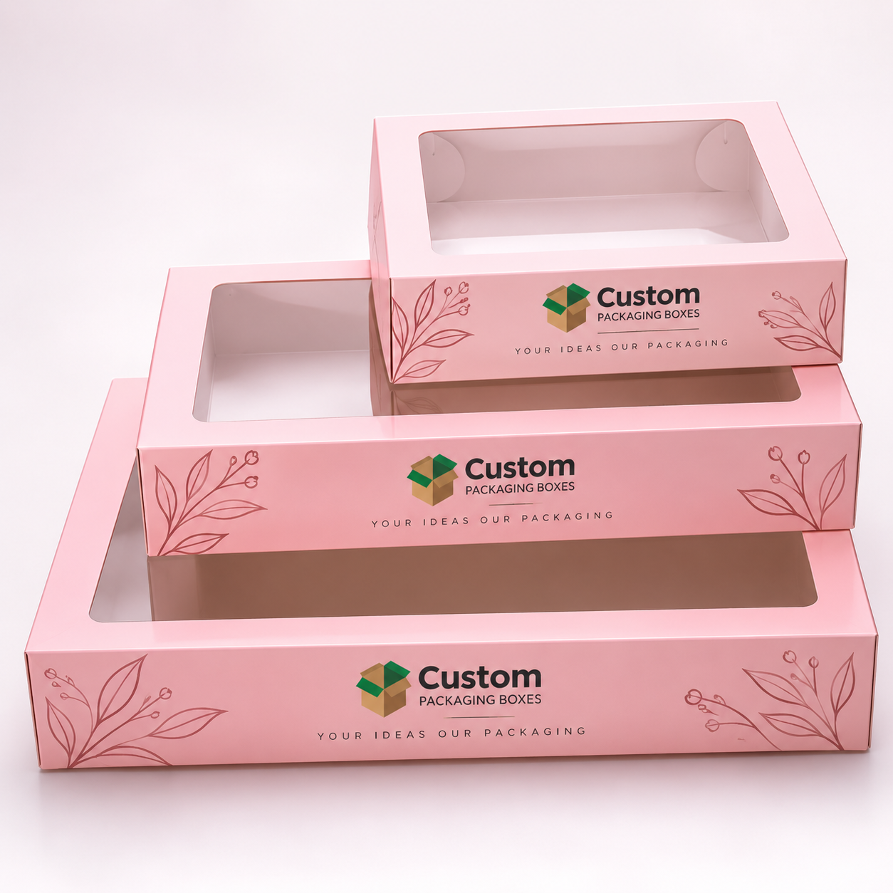 Pink Bakery Boxes with Window