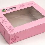 Pink Bakery Boxes with Window,,